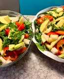 Sumac Salad 🥗 σαλάτα με σουμάκ, αντίδια, ρόκα, σπανάκι, πιπεριές & δυόσμο 💚💚💚