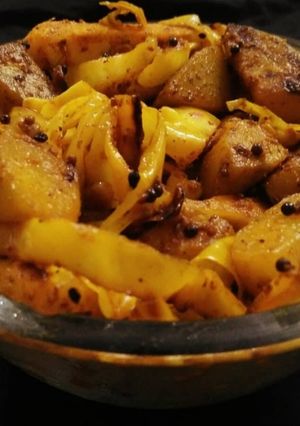 A picture of Squash & Cabbage Sabzi.
