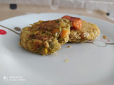 Hamburguesas de lenteja naranja y verduras