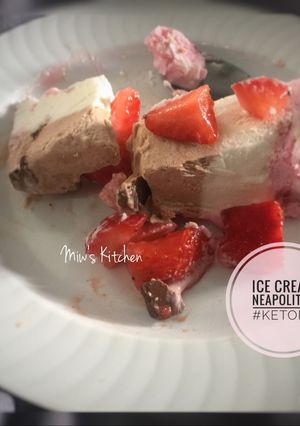 Foto resep Es krim Neapolitan Ketofy