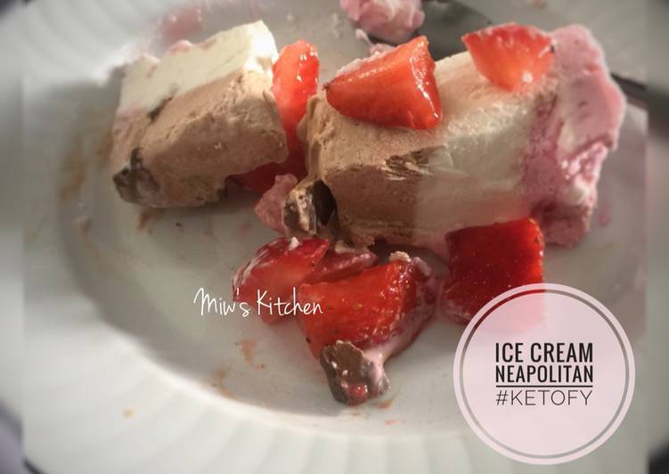 Bahan Es krim Neapolitan Ketofy | Cara Buat Es krim Neapolitan Ketofy Yang Enak Dan Mudah