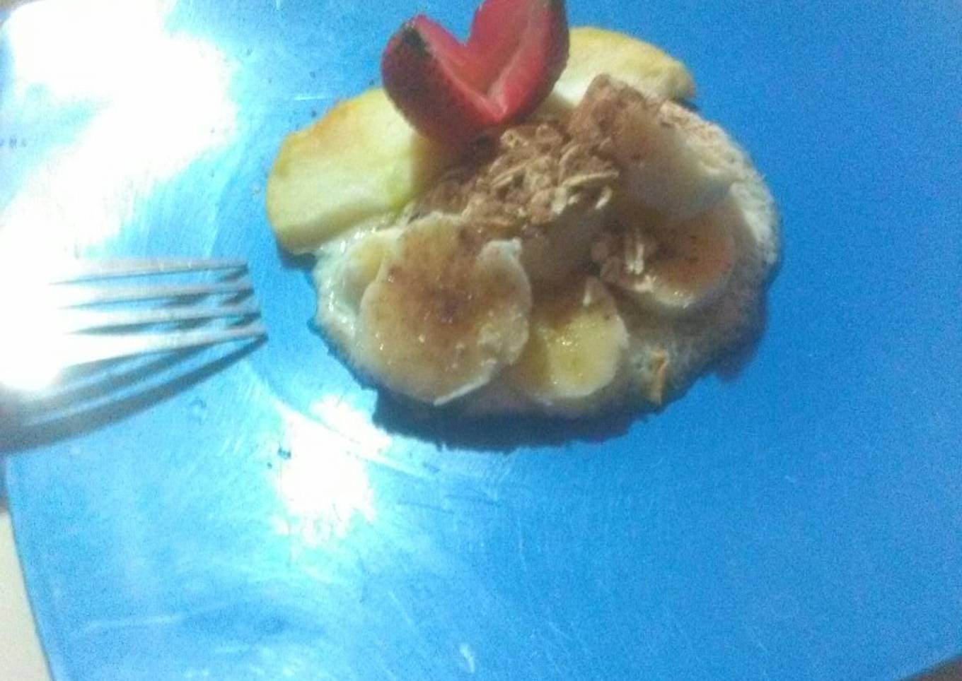 Plátano con chocolate