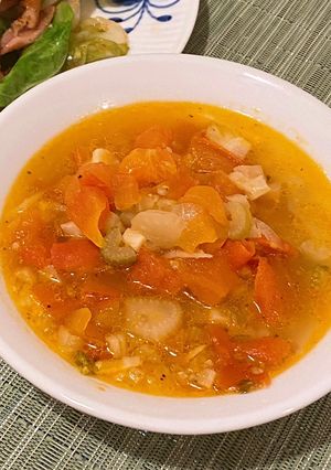 A picture of Fennel and tomato soup 🥣 🍅.