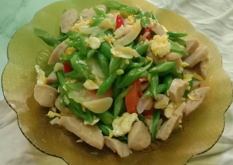 Tumis Buncis Baso Telur