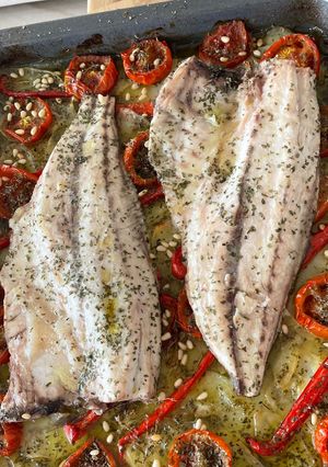 Una foto de Corvina al horno