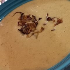 A picture of Red Lentil and Sweet Potato Soup.