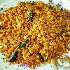 A picture of Bachi huyi (leftovers) roti ka chevada.