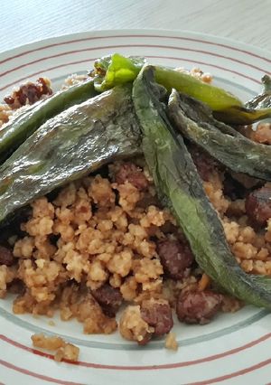 Foto principal de Migas de pan con chorizo y pimientos
