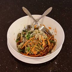 A picture of Asian Vegetable "Noodle" Salad.
