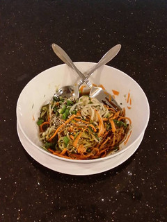 A picture of Asian Vegetable "Noodle" Salad.