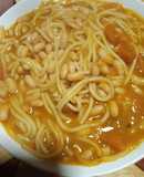 Porotos cremosos con rienda
