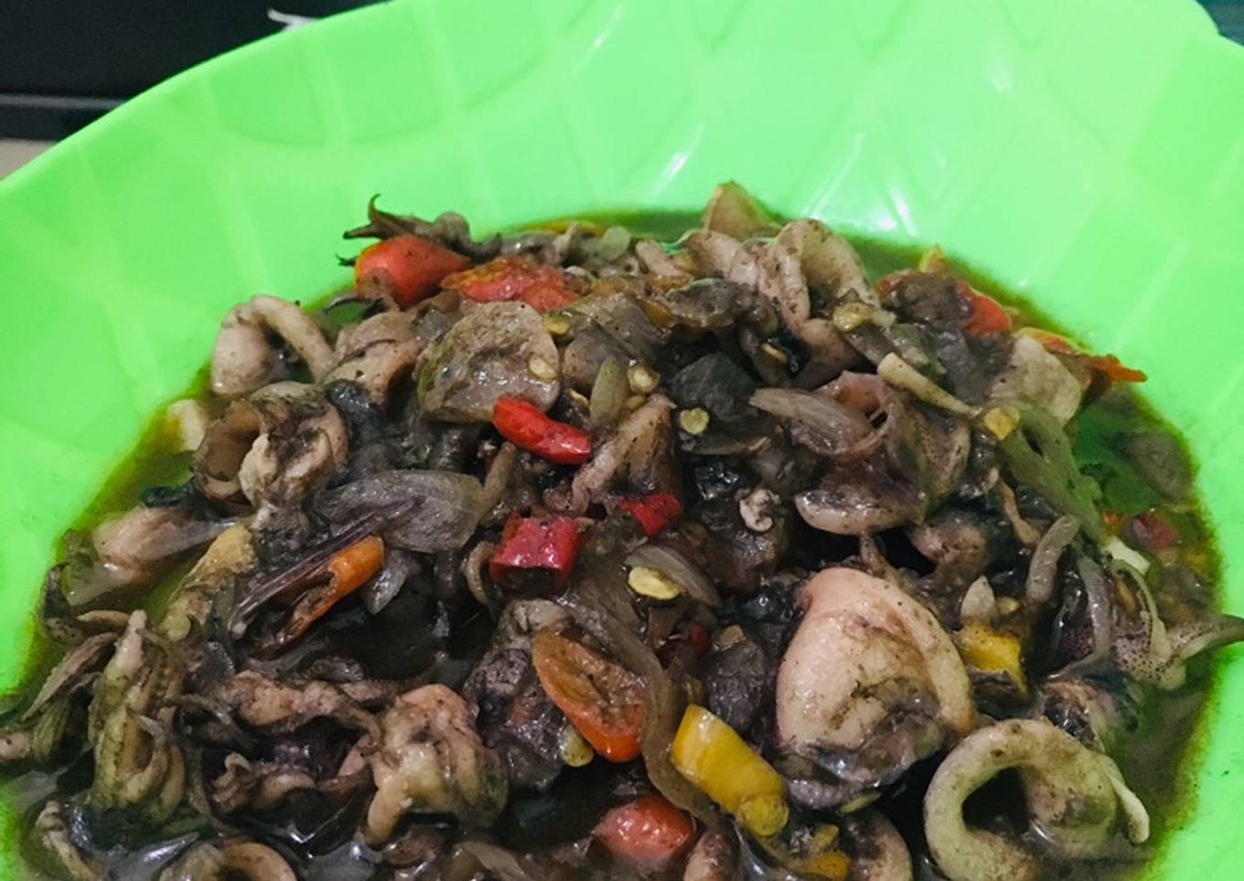 Cumi hitam dengan saus tiram