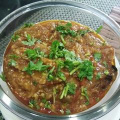 A picture of Baingan Bhartha.