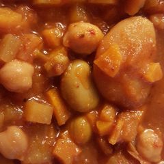 A picture of Chipotle beans.