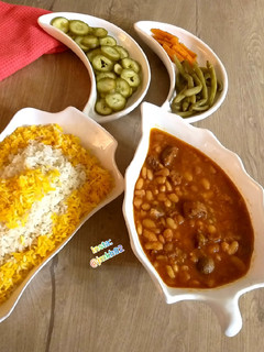 عکسی از دستور خورش لوبیا سفید