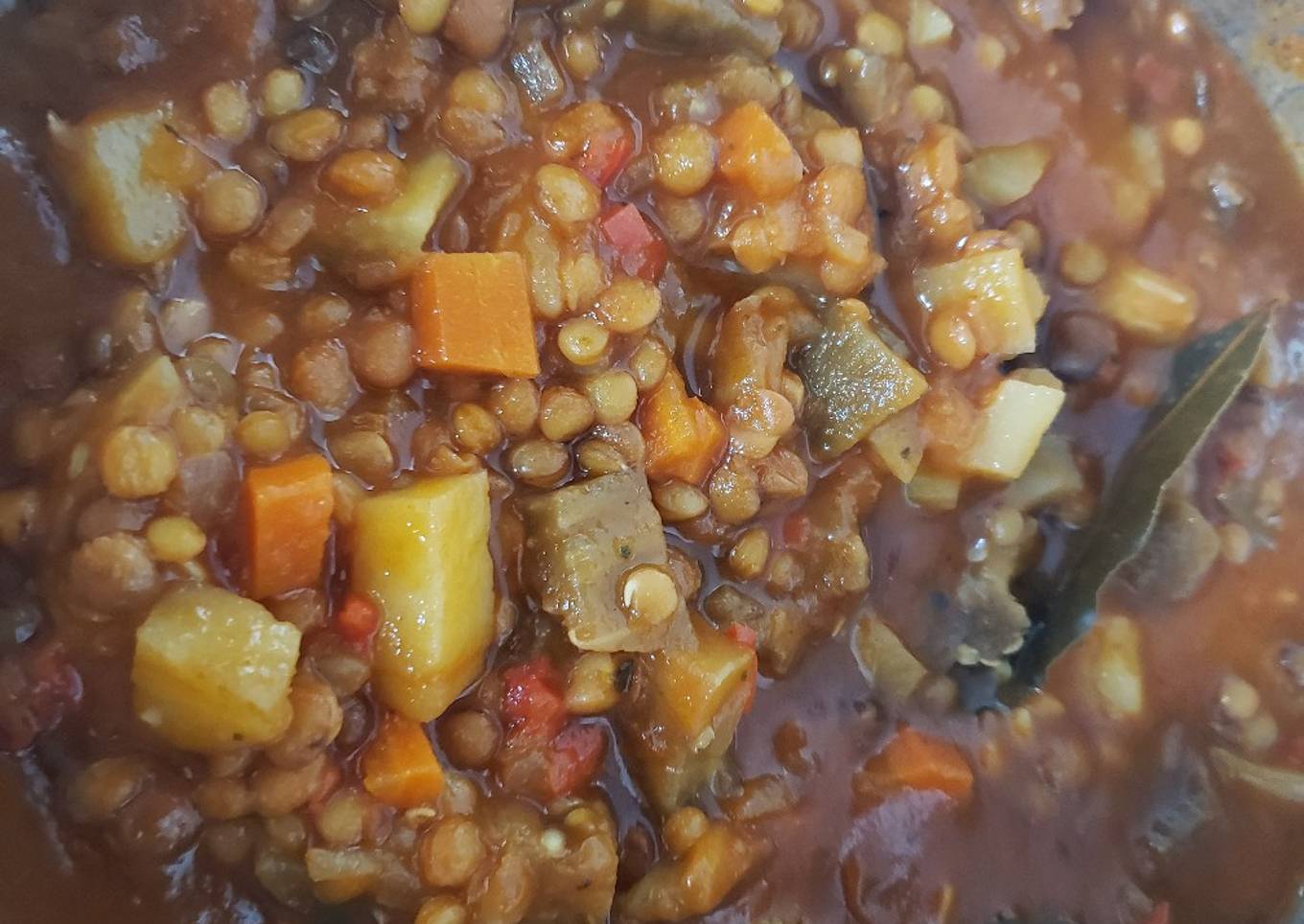 Guiso de lentejas con verduras