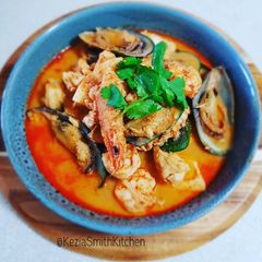 Seafood Marinara in Coconut Red Curry A picture of Seafood Marinara in Coconut Red Curry.