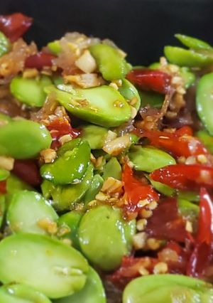 Foto resep Ikan Asin Pete Bumbu Iris