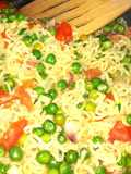 Noodles and peas