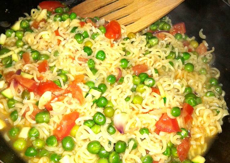 Noodles and peas