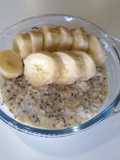 Papas de Aveia Frias com Banana (overnight oats)
