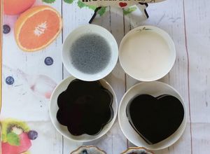 Hình của món Chè sương sáo cốt dừa hạt é.