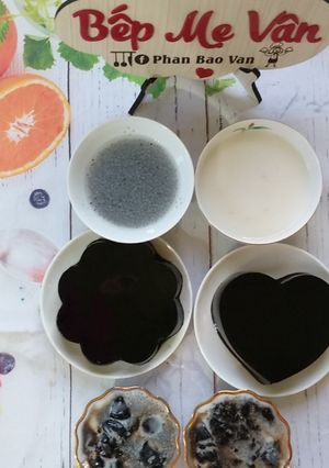 Hình của món Chè sương sáo cốt dừa hạt é.