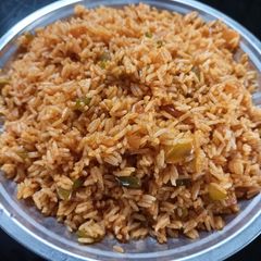 A picture of Schezwan rice.