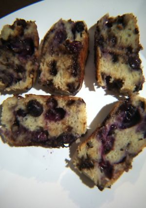 Una foto de Budín de arándanos