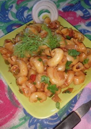 A picture of Masala Macaroni for kids.