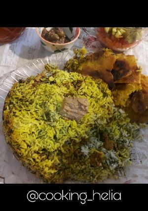 عکسی از دستور پلو بندری با تن ماهی