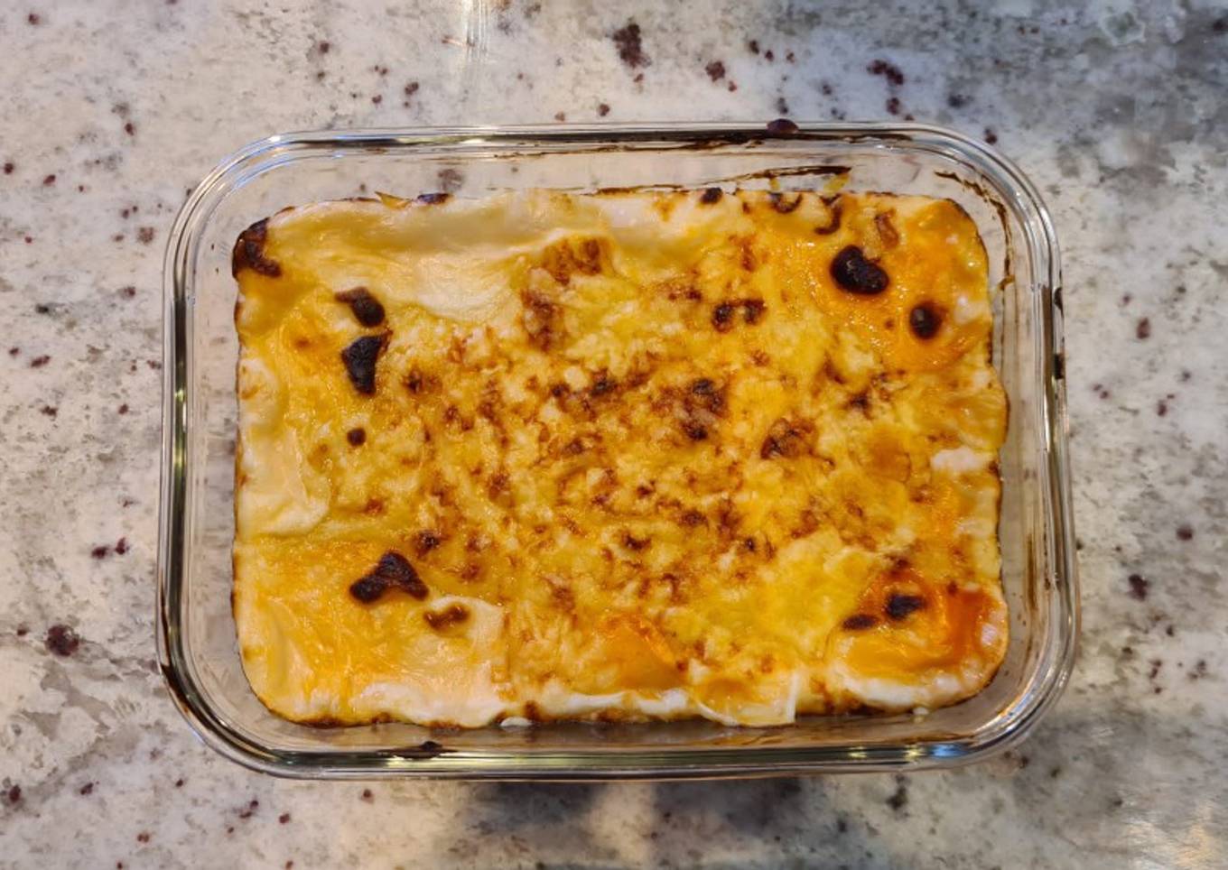 Canelones de pollo y champiñones