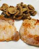 Cinta de lomo fresca con champiñón