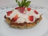Tarte din dovlecei, umplute cu crema din brânză frământată