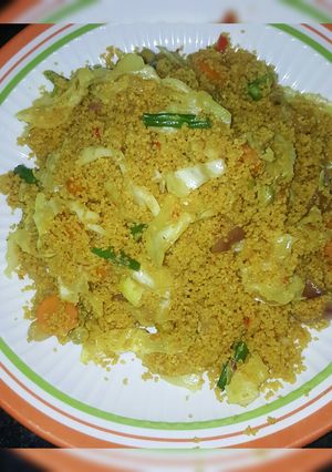 A picture of Stir veggies couscous.