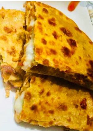 A picture of #Pizza Parantha.