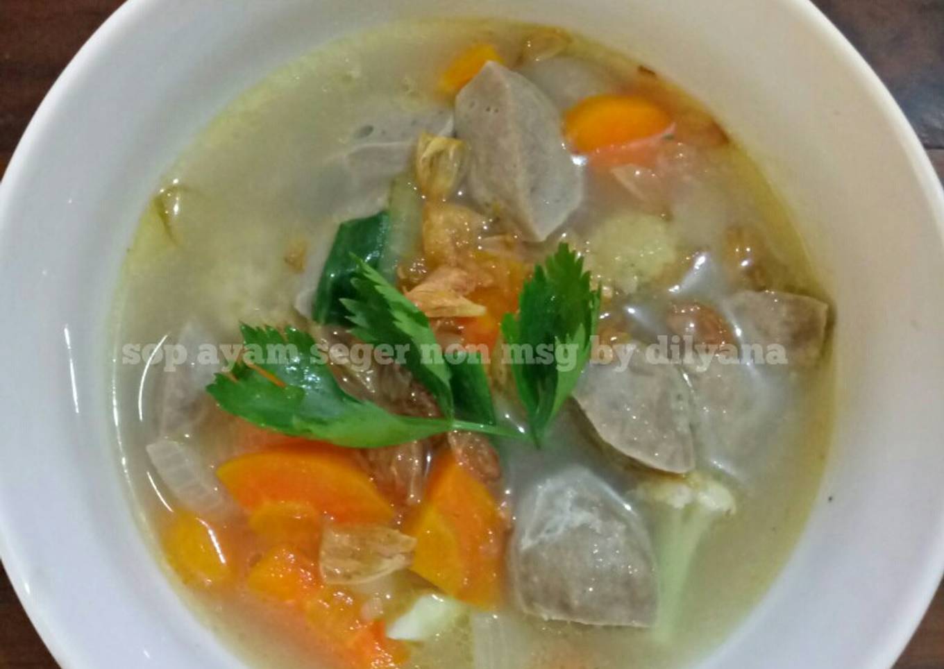 Sop Ayam Bumbu Minyak Bawang Non MSG Seger Enak