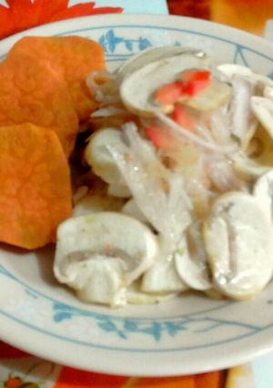 Una foto de Ceviche de Champiñones