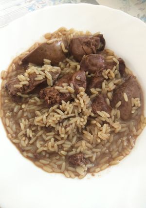 Una foto de Arroz con higadito de pollo