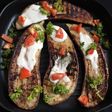 Grilled Eggplant with Yogurt Sauce and Tomato