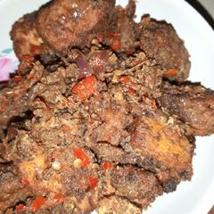 Fried pepper and egg tofu (awara) A picture of Fried pepper and egg tofu (awara).