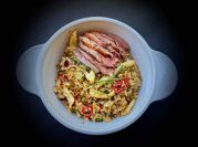 Una foto de arroz con ciboulette