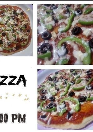صورة لوصفة بيتزاء المقلاة 🍕✨