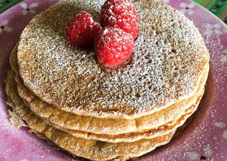 Panquecas de coco e canela