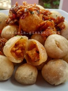 Foto resep Cimol isi tumis ayam pedas