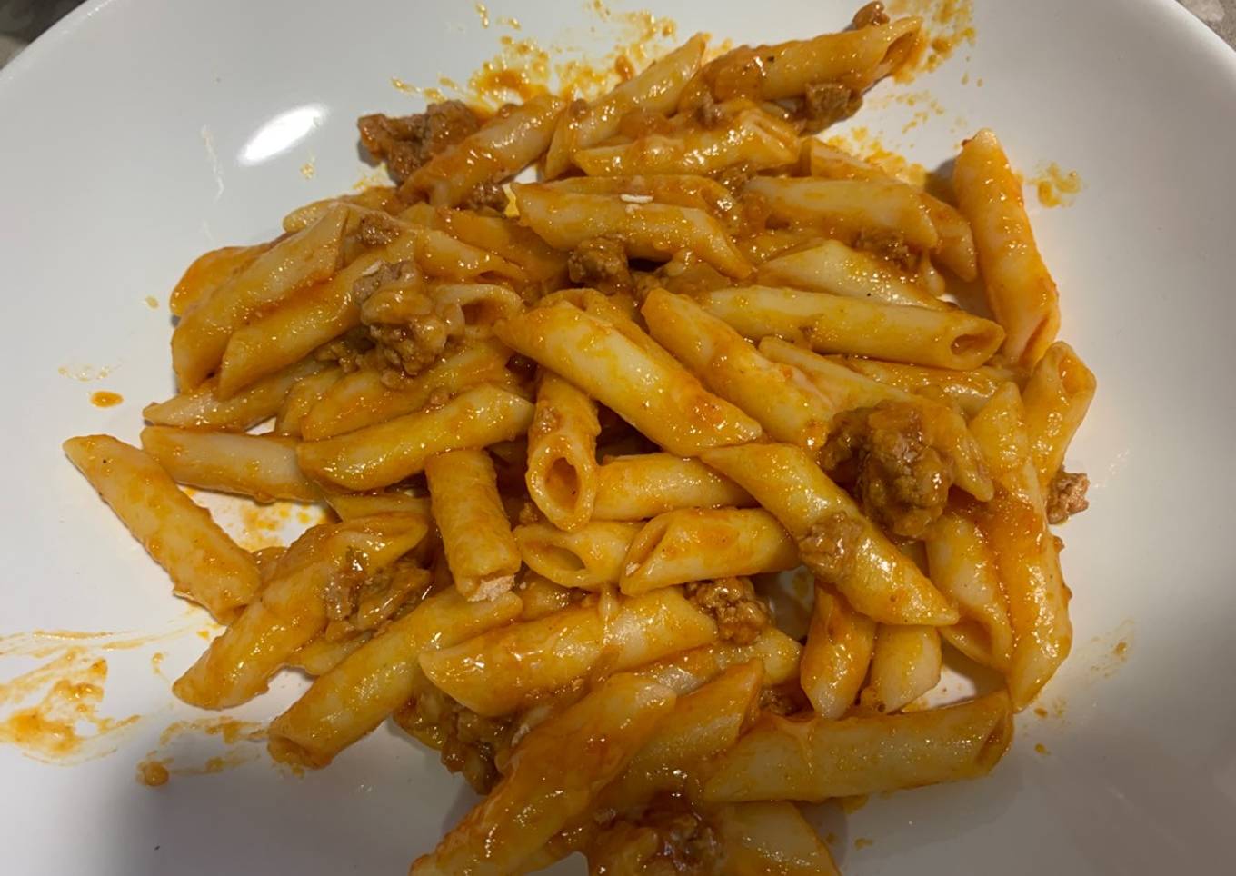 Macarrones con carne picada