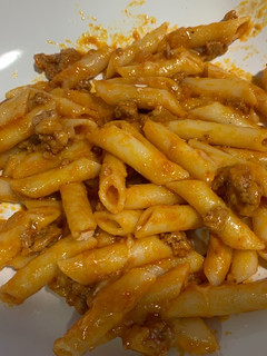 Una foto de Macarrones con carne picada