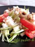 Insalata di puntarelle e scampi