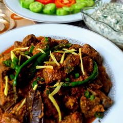 A picture of Spicy Kaliji Handi.