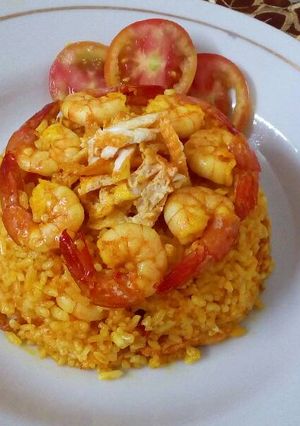 Foto resep Nasi Goreng Kunyit Udang Tabur Telur